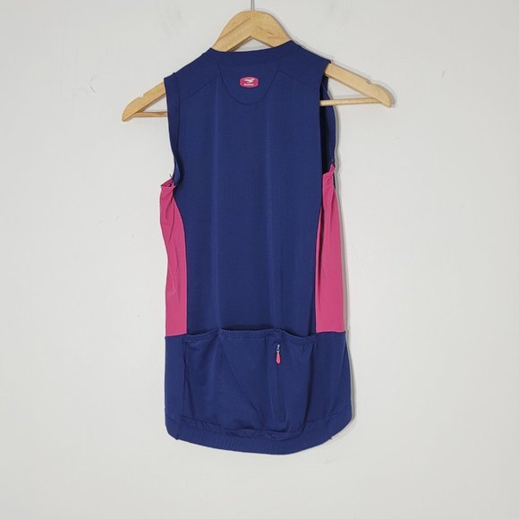 SUGOI Cycling Sleeveless Shirt Sportwear Full Zip Pockets Activewear XSmall - Picture 6 of 11